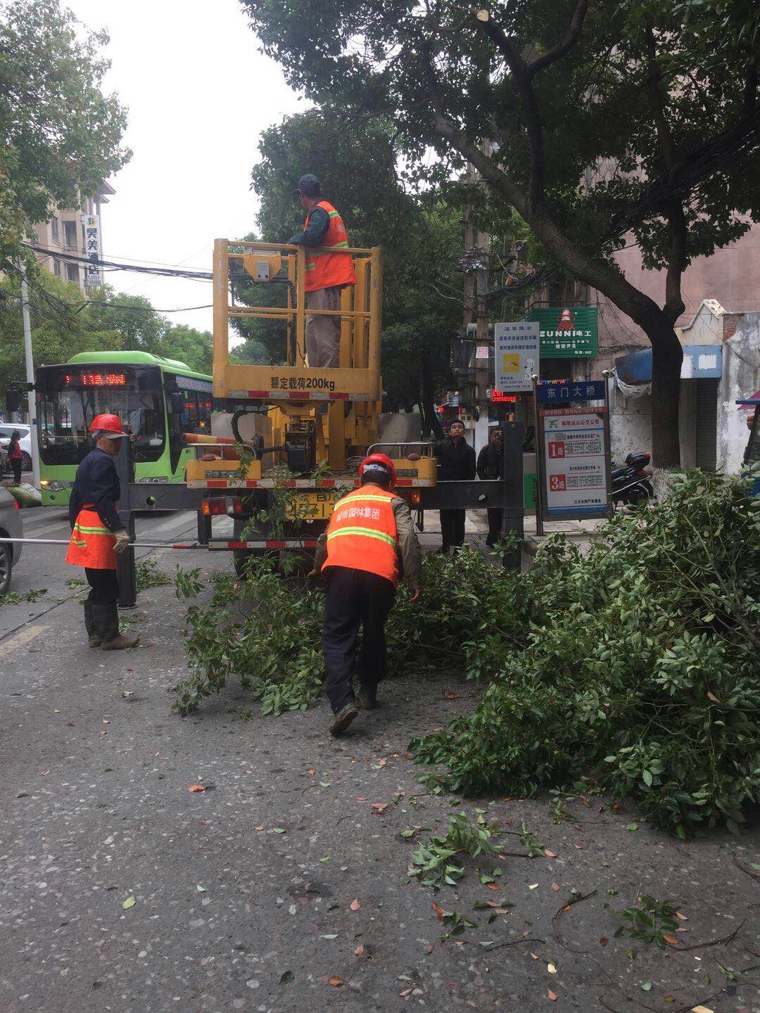近日，我公司根據(jù)南陵縣市政園林所通知，組織安排人員車輛協(xié)助市政園林所路燈科修剪陵陽路兩側遮擋路燈照明的樹枝。此項工作持續(xù)了三天，消除了因路燈光照不足帶來的夜間通行安全隱患問題，受到沿線居民一致好評。